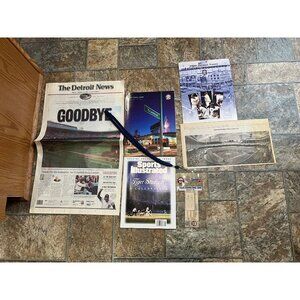 Vtg Sep. 27, 1999 Lot Of 6 Items The Final Game Detroit Tigers Tiger Stadium New